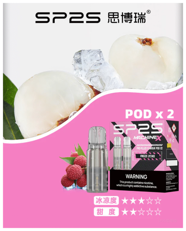 SP2S思博瑞電子煙 MAX專用菸彈(一盒兩顆)【荔枝薄荷】