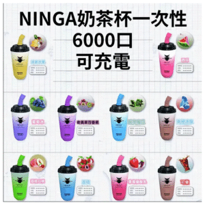 NINGA奶茶杯電子煙可充电一次性拋棄式6000口